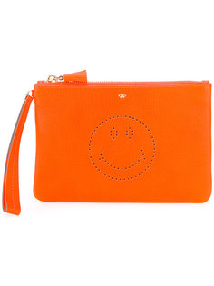 клатч на молнии Smiley Anya Hindmarch