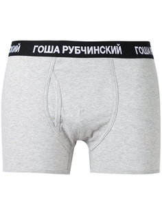 трусы-шорты с логотипами на поясе Gosha Rubchinskiy ГОША РУБЧИНСКИЙ