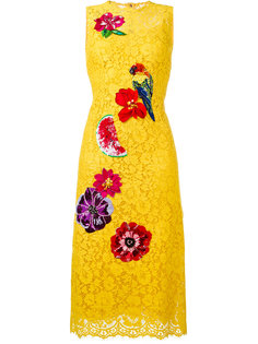 декорированное кружевное платье Dolce &amp; Gabbana