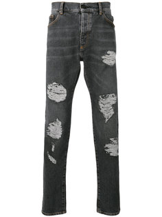 джинсы с потертой отделкой Palm Angels
