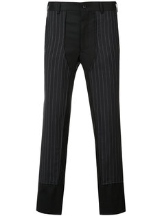 брюки в полоску с панельным дизайном Comme Des Garçons Homme Plus