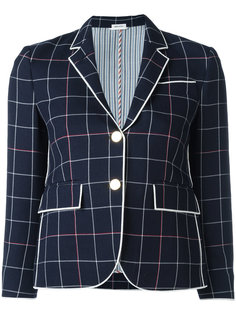 укороченный пиджак в клетку Thom Browne