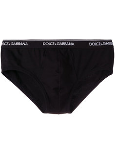 трусы с логотипом и эластичным поясом  Dolce &amp; Gabbana Underwear