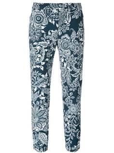 укороченные брюки с цветочным узором  Fay