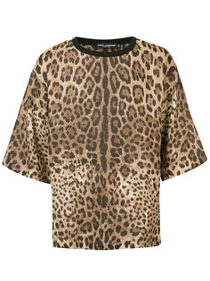 футболка свободного кроя с леопардовым принтом Dolce &amp; Gabbana