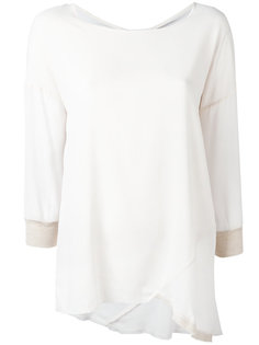 асимметричная блузка с декоративными швами Kristensen Du Nord