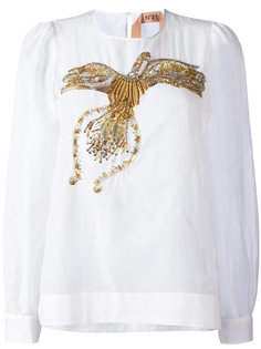 блузка с вышивкой и отделкой пайетками Nº21