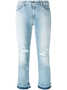 укороченные джинсы с потертостями Ck Jeans