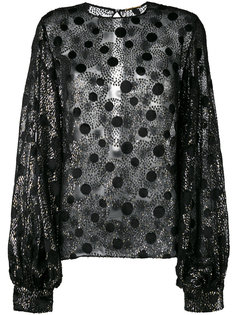 прозрачная блузка в горох Saint Laurent