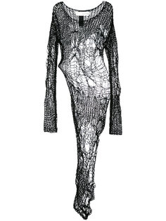 асимметричная блузка ажурной вязки Isabel Benenato
