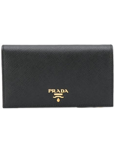 кошелек с бляшкой-логотипом Prada