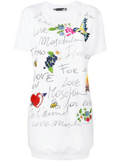 платье-футболка с графическим принтом Love Moschino