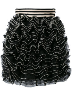 трикотажная юбка мини с оборками Alexander McQueen