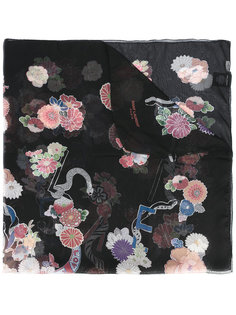 шарф с цветочным принтом Saint Laurent