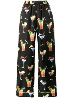 пижамные брюки с принтом коктейлей Dolce &amp; Gabbana