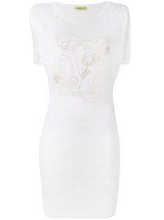 облегающее платье с принтом с логотипом Versace Jeans