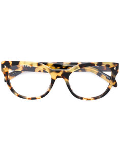 очки с леопардовым узором Prada Eyewear
