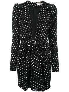 платье с узором в горох Saint Laurent