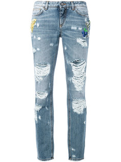 рваные джинсы-бойфренды Dolce &amp; Gabbana