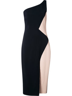 двухцветное платье на одно плечо Cushnie Et Ochs