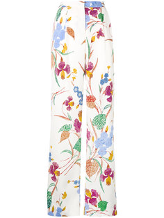 брюки прямого кроя с цветочным принтом Dvf Diane Von Furstenberg