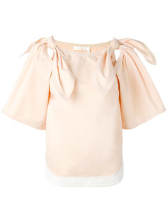 блузка с бантами на плечах Chloé