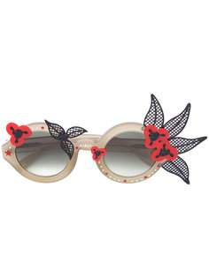 солнцезащитные очки с цветочными деталями Linda Farrow