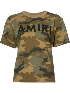футболка с камуфляжным узором  Amiri