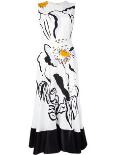 платье шифт с цветочным принтом Roksanda