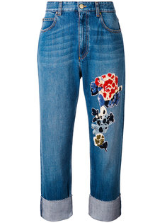 джинсы с вышивкой из пайеток Sonia Rykiel