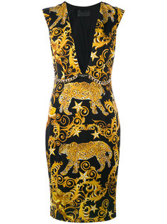 платье шифт с принтом в стиле барокко Philipp Plein