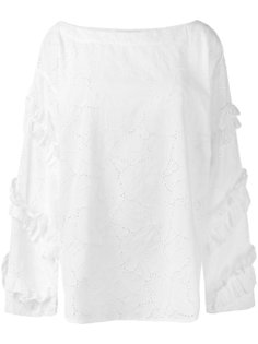ажурная блузка с вырезом-лодочкой MSGM