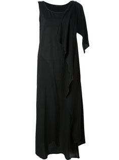 платье шифт с драпировкой на плечах Yohji Yamamoto