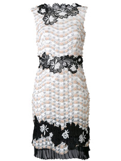 платье-шифт с цветочной вышивкой Talbot Runhof