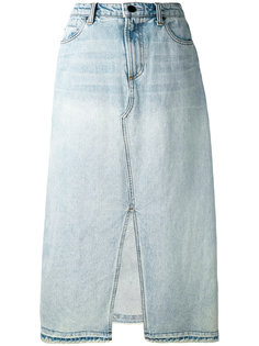 джинсовая юбка с асимметричным швом Alexander Wang