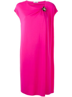 декорированное платье с драпировкой  Lanvin