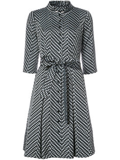платье с поясом и пятнистым узором Carolina Herrera