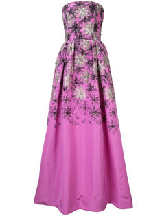 strapless floral gown Carolina Herrera