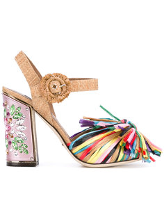 босоножки с отделкой бахромой Dolce &amp; Gabbana