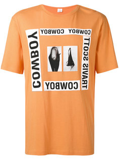футболка с комбинированным принтом Helmut Lang