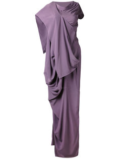 длинное драпированное платье  Rick Owens