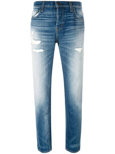 джинсы прямого кроя с потертой отделкой Current/Elliott