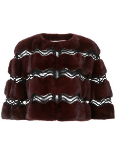 fur bolero jacket Carolina Herrera