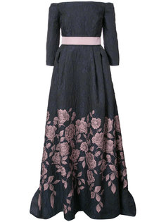 off-the-shoulder floral gown Carolina Herrera