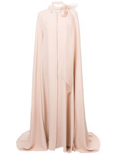 pussy bow cape gown Carolina Herrera