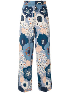 широкие брюки с цветочным принтом Chloé