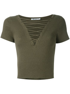 топ в рубчик со шнуровкой T By Alexander Wang