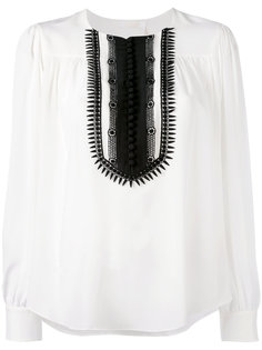 блузка с контрастной манишкой Chloé