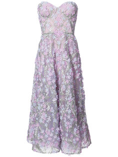 платье с цветочной вышивкой  Marchesa Notte