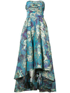 парчовое платье с цветочным узором  Marchesa Notte